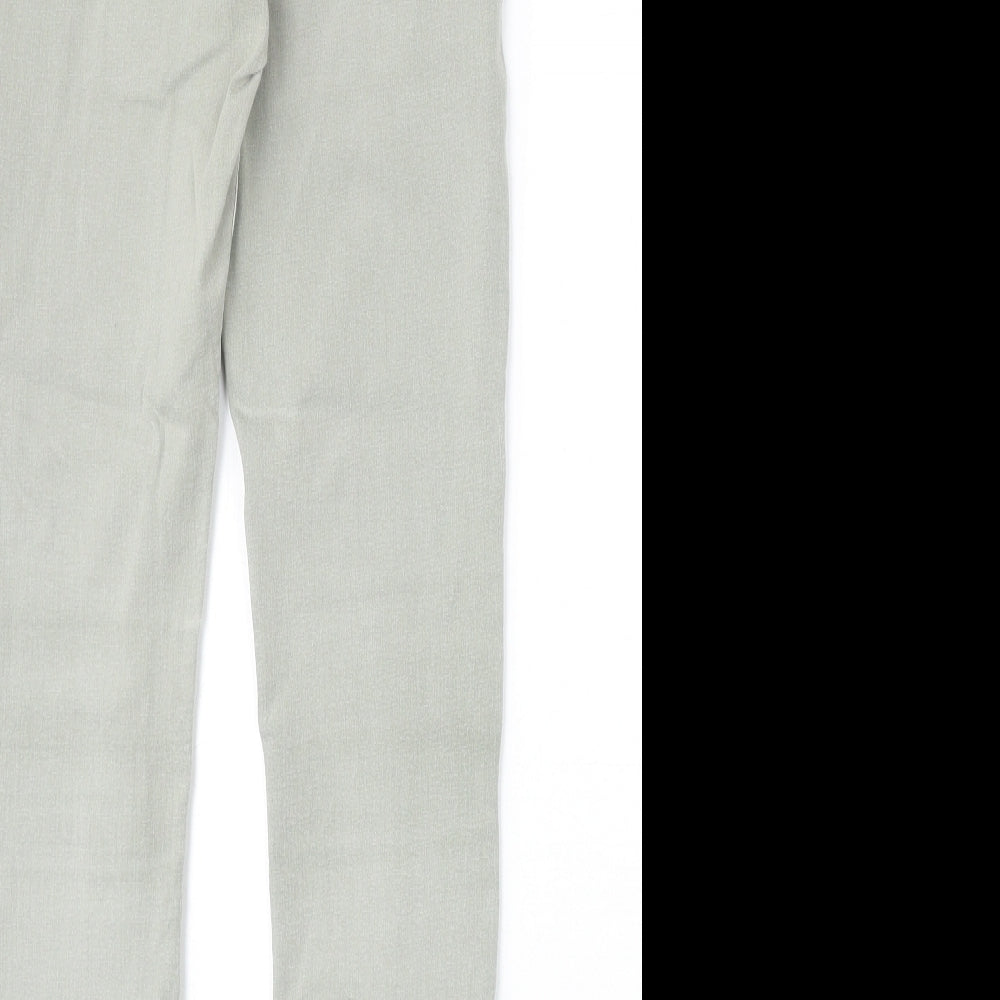 Topshop Womens Grey Cotton Skinny Jeans Size 30 in Regular Zip