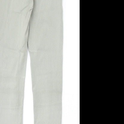 Topshop Womens Grey Cotton Skinny Jeans Size 30 in Regular Zip