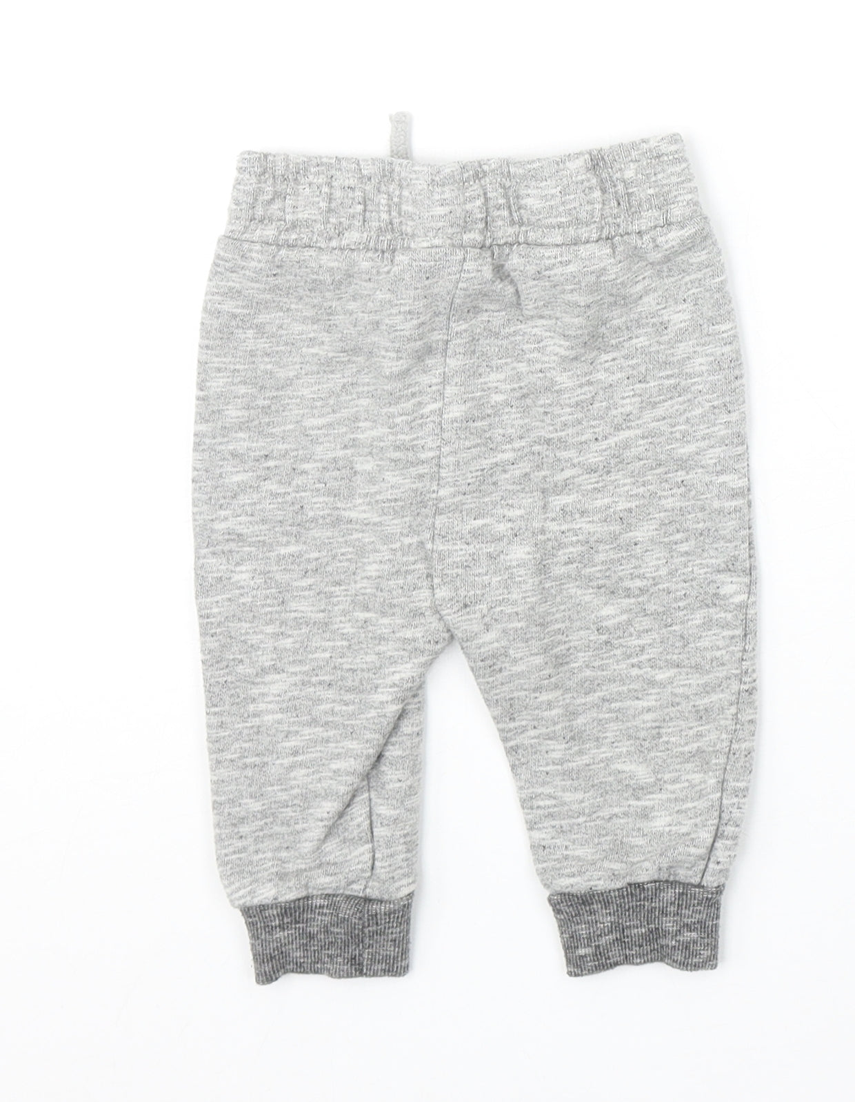 Nutmeg Boys Grey Geometric Cotton Jogger Trousers Size 6-9 Months Pullover