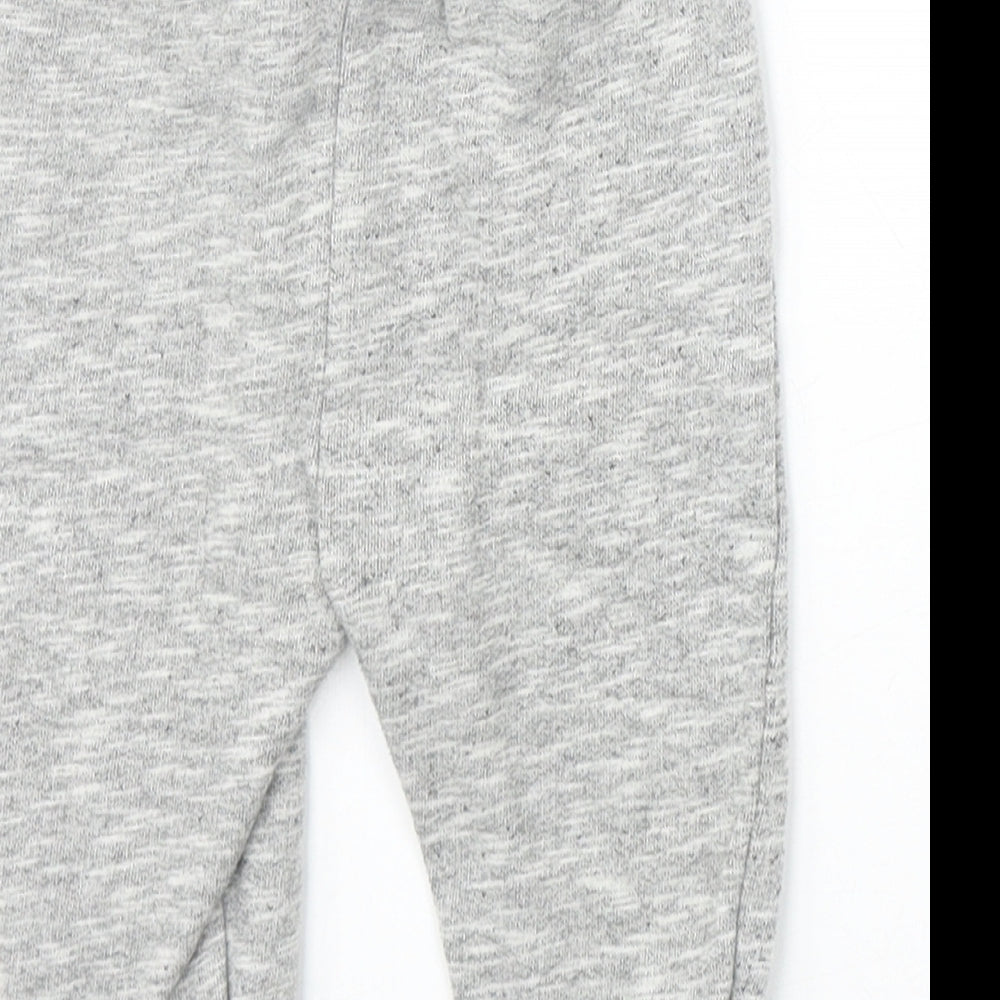 Nutmeg Boys Grey Geometric Cotton Jogger Trousers Size 6-9 Months Pullover
