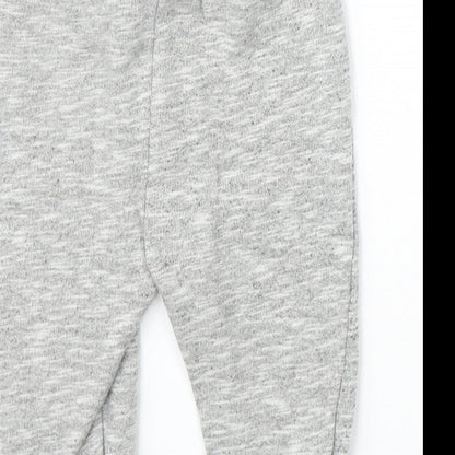 Nutmeg Boys Grey Geometric Cotton Jogger Trousers Size 6-9 Months Pullover