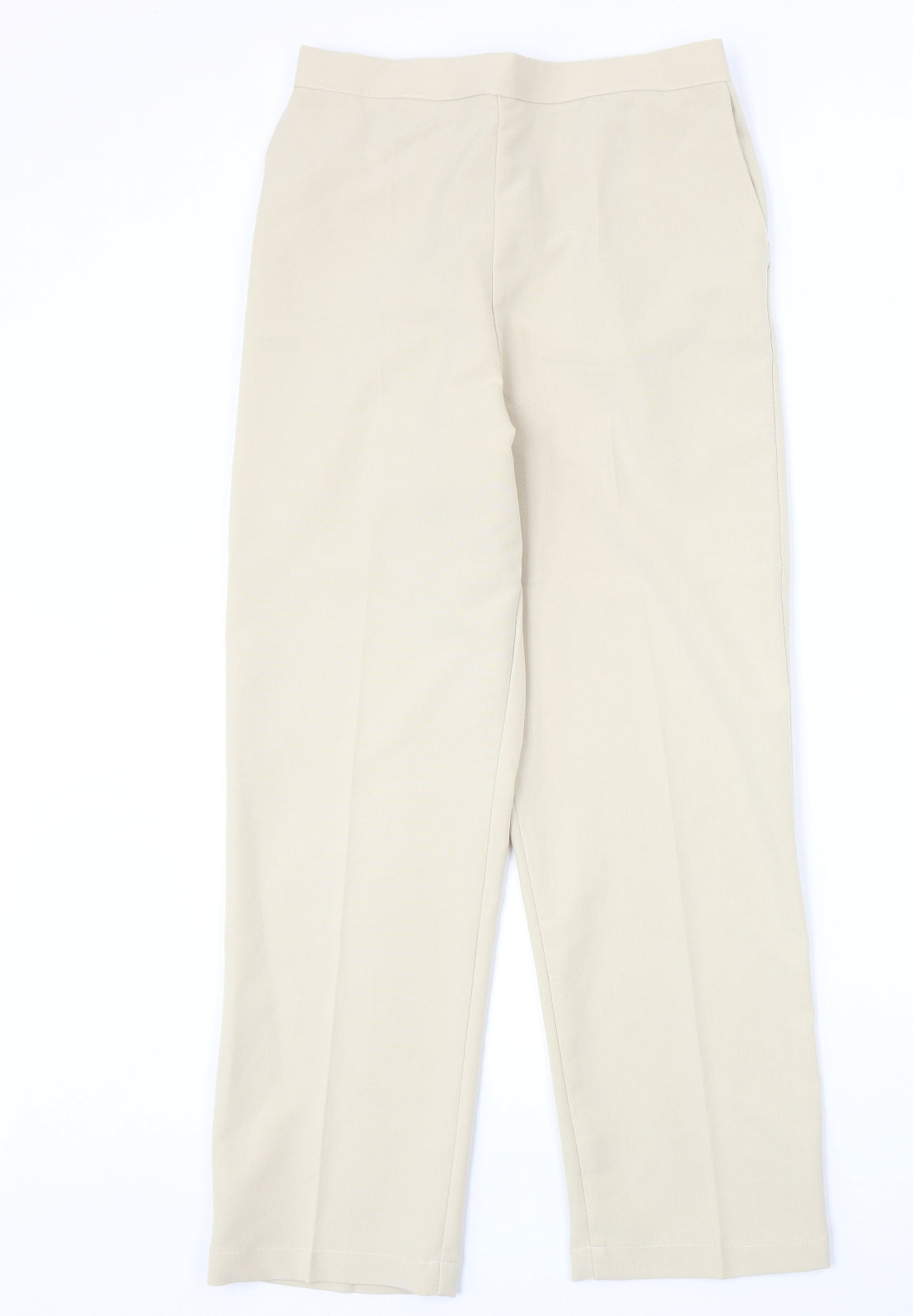 Womens UK Size 14 Preworn Regular Fit  Beige Trousers