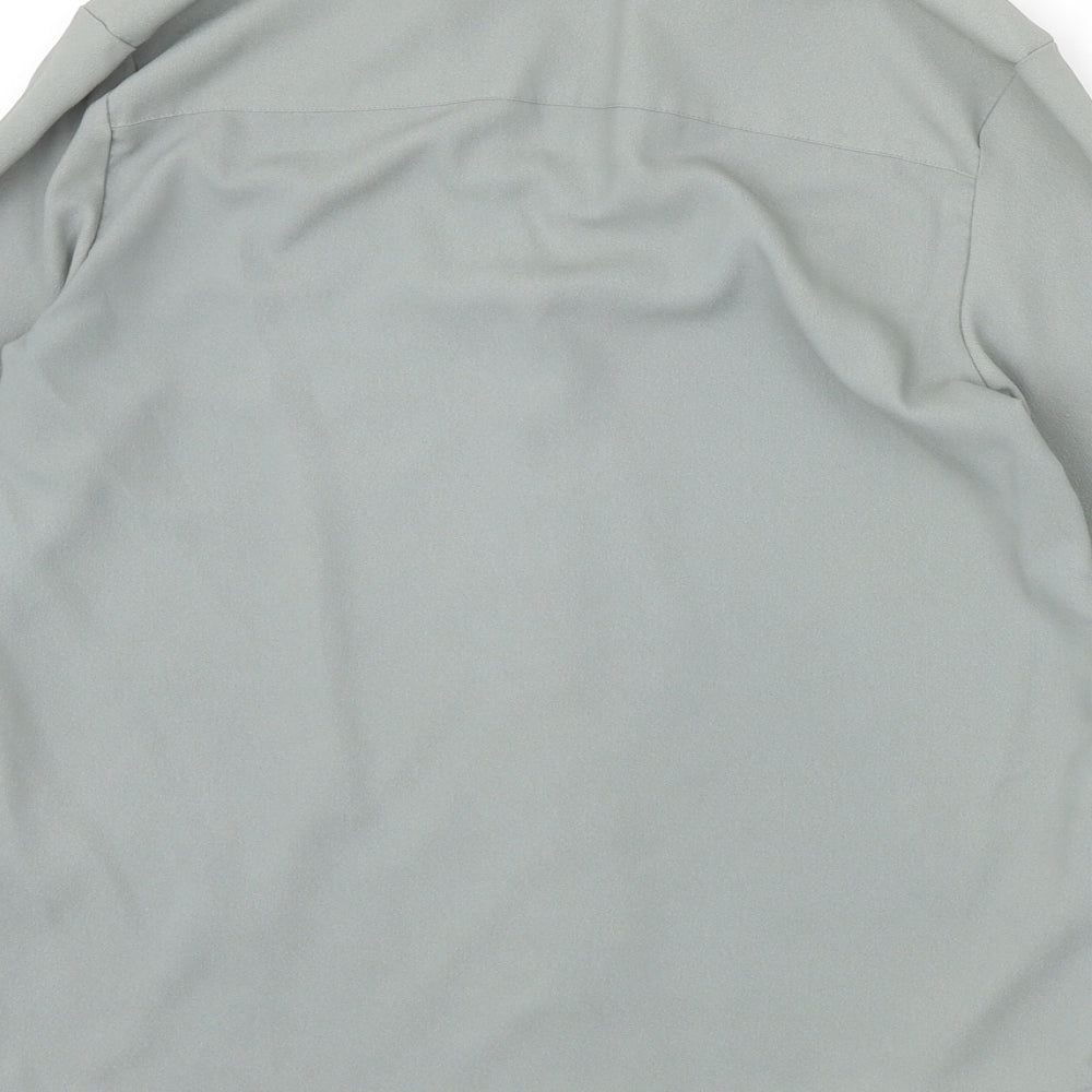 Womens UK Size 6 H&M Green Basic Button-Up