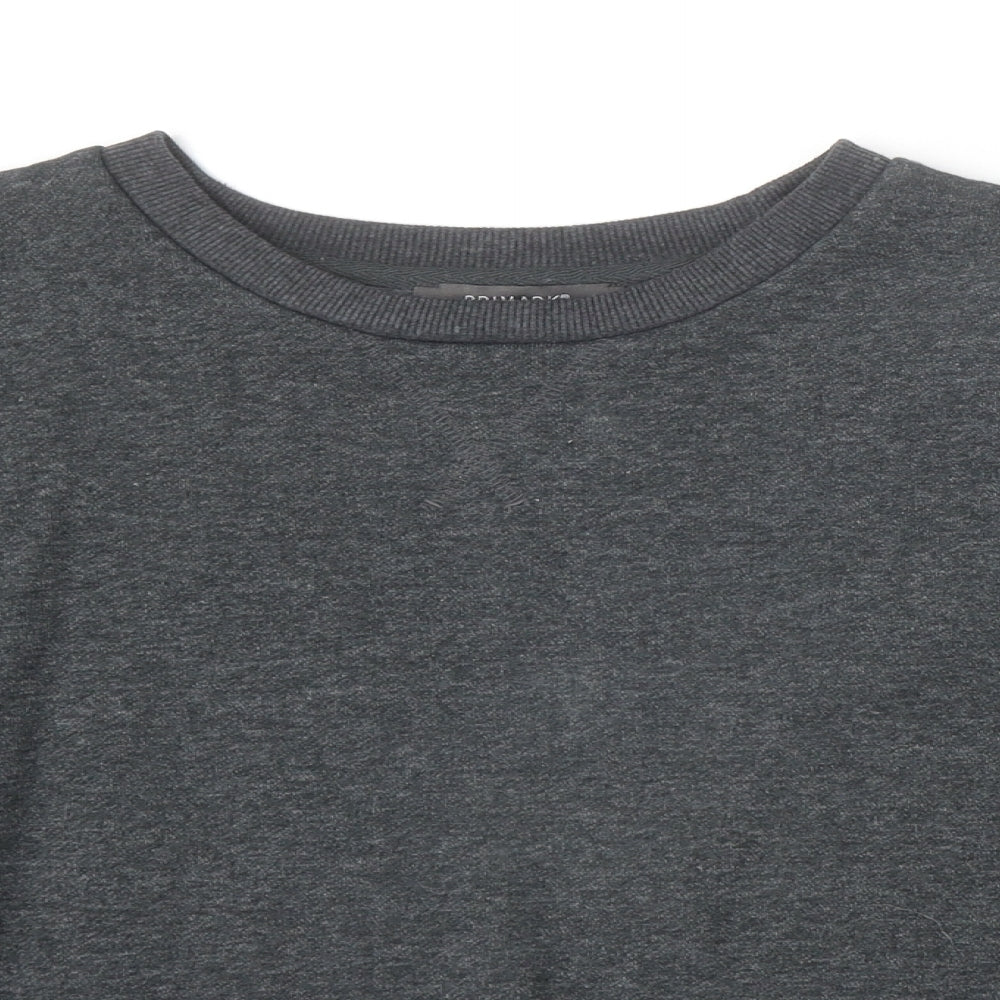 Primark Womens Grey Polyester Pullover Sweatshirt Size 2XS Pullover