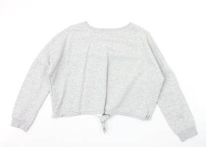 primar Womens Grey Polyester Pullover Sweatshirt Size 4 Pullover - Dreamer Knot Front