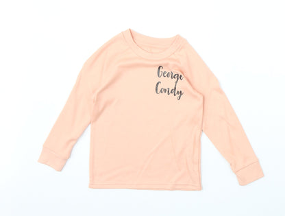 Preworn Girls Pink 100% Cotton Pullover Sweatshirt Size 2-3 Years Pullover