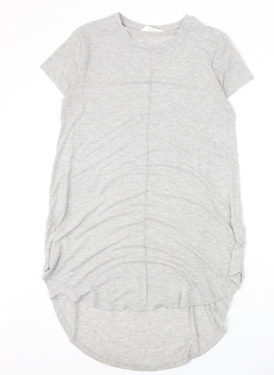 Primark Womens Grey Polyester T-Shirt Dress Size S Round Neck Pullover