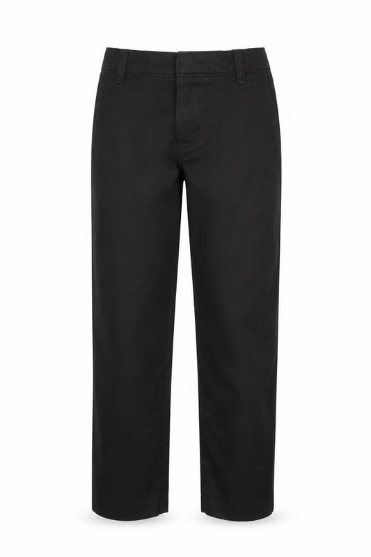 Preworn Boys Black Viscose Chino Trousers Size 5-6 Years Regular Zip