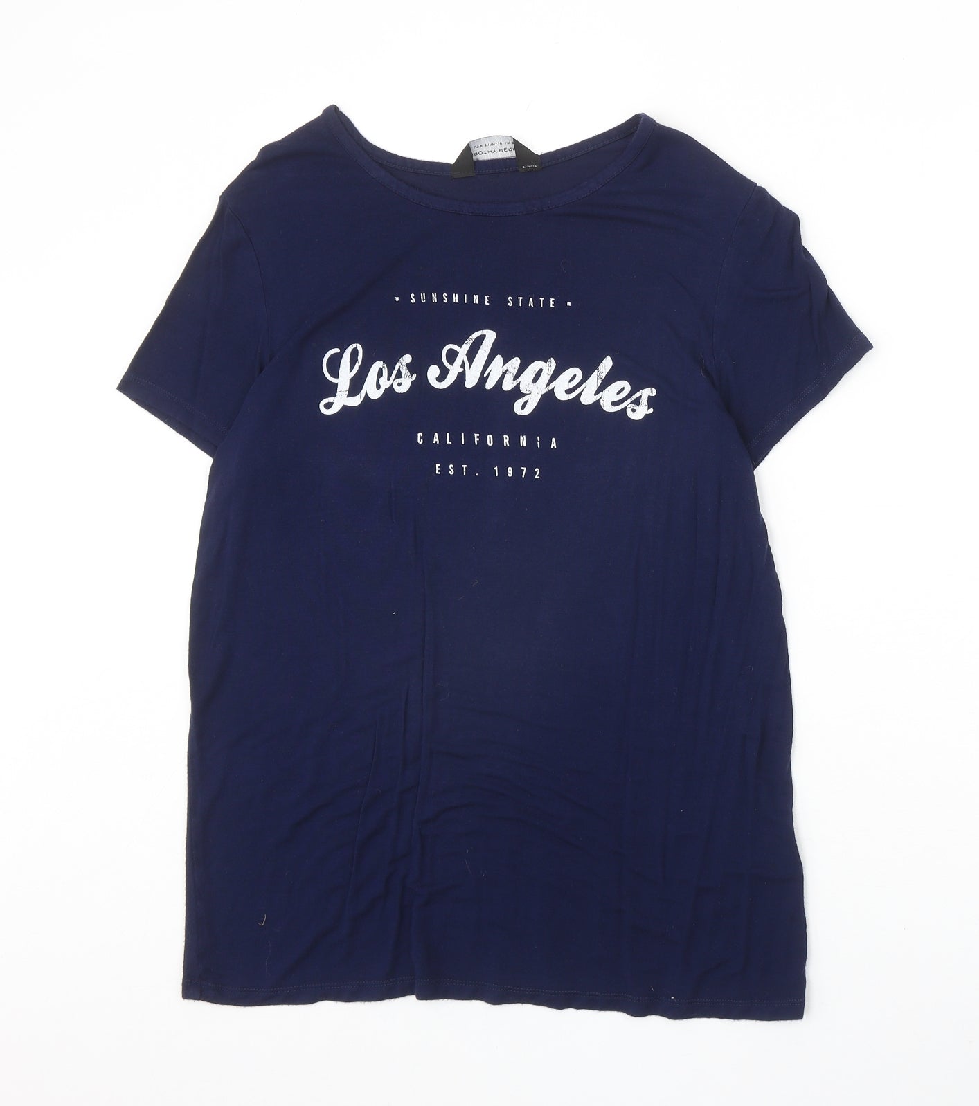 Womens UK Size 10 Dorothy Perkins Blue Basic T-Shirt