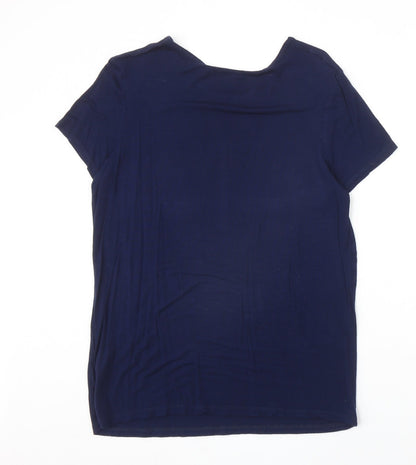 Womens UK Size 10 Dorothy Perkins Blue Basic T-Shirt