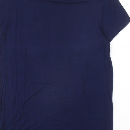 Womens UK Size 10 Dorothy Perkins Blue Basic T-Shirt
