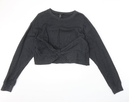 Womens UK Size S FOREVER 21 Grey Pullover Sweatshirt