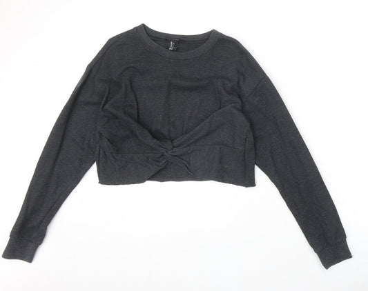 Womens UK Size S FOREVER 21 Grey Pullover Sweatshirt