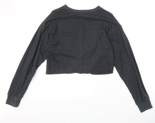 Womens UK Size S FOREVER 21 Grey Pullover Sweatshirt
