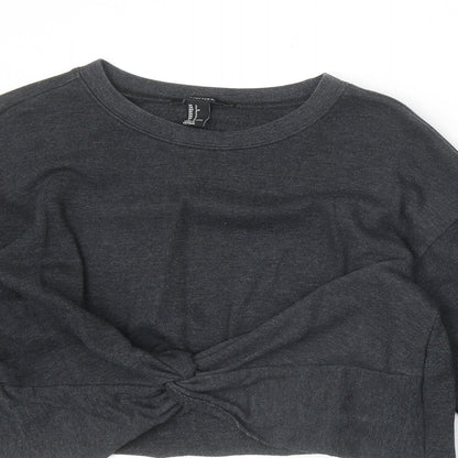 Womens UK Size S FOREVER 21 Grey Pullover Sweatshirt