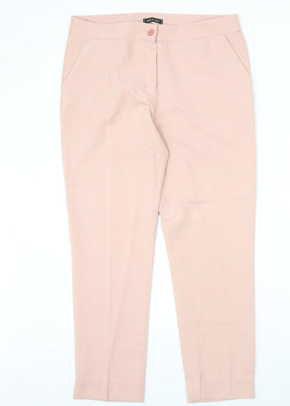 Womens UK Size 2XL Made in Italy Regular Fit Chino Pink Trousers