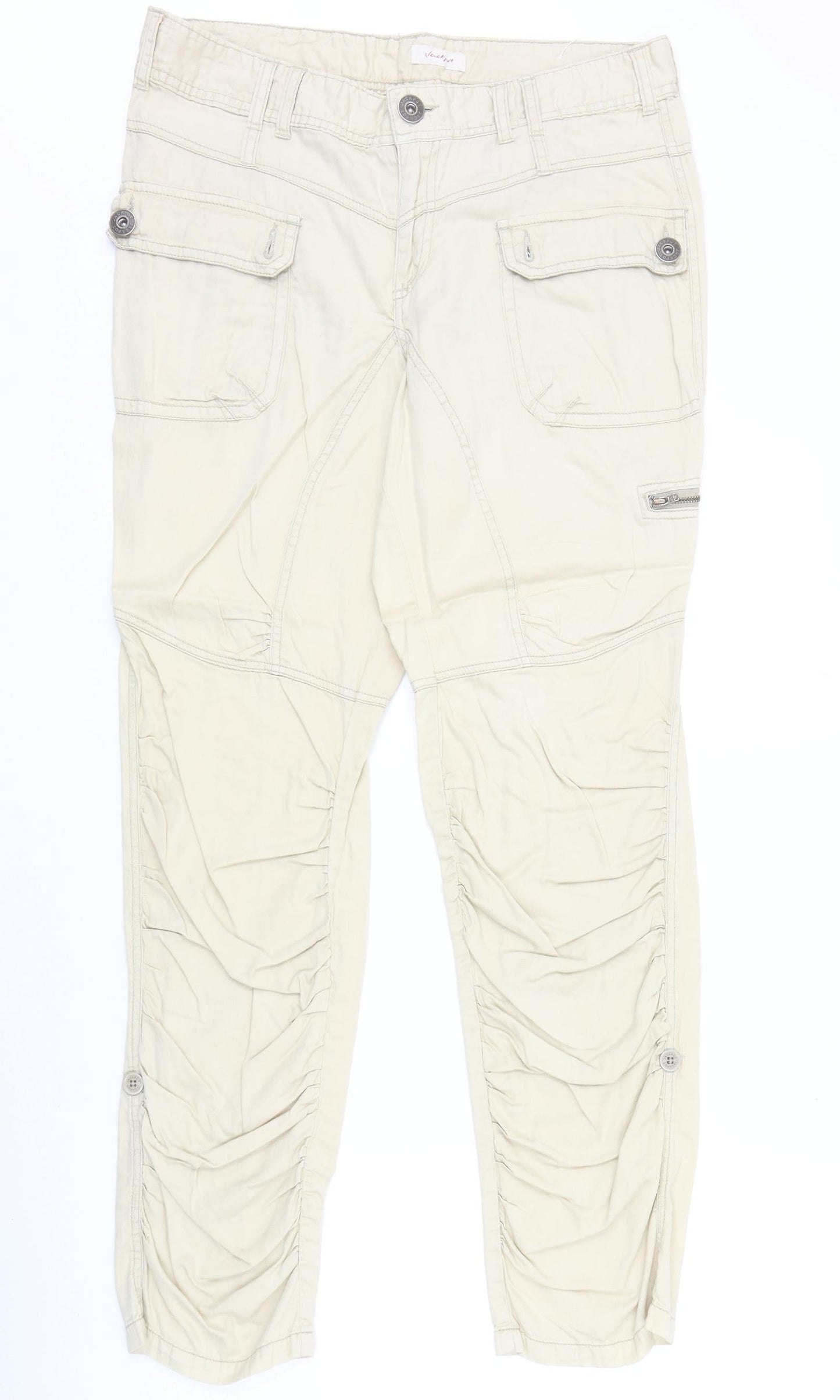 Womens UK Size 34 in Jackpot Regular Fit  Beige Trousers