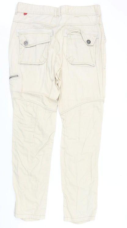 Womens UK Size 34 in Jackpot Regular Fit  Beige Trousers