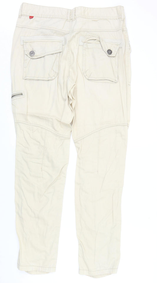 Womens UK Size 34 in Jackpot Regular Fit  Beige Trousers