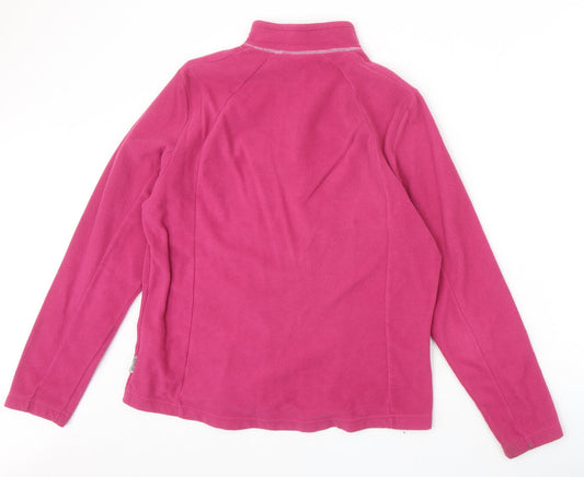 Quechua Womens Pink Polyester Pullover Sweatshirt Size L Zip