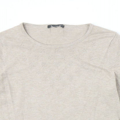 Womens UK Size S Bonmarché Grey Pullover Jumper