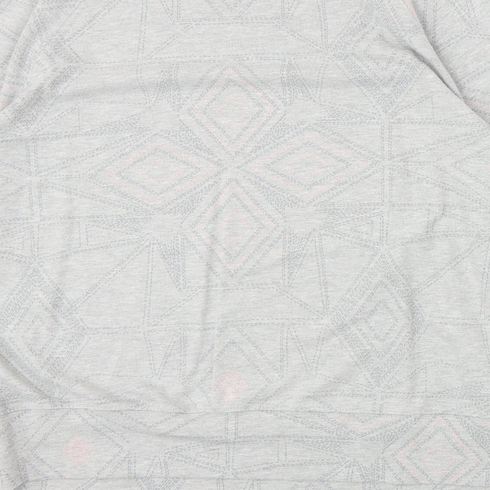Maison De Nimes Womens Grey Geometric Cotton Pullover Sweatshirt Size 14 Pullover