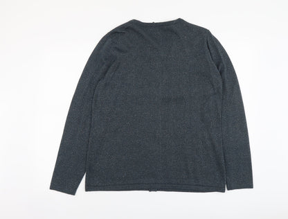 Womens UK Size M Bonmarché Blue Cardigan Jumper