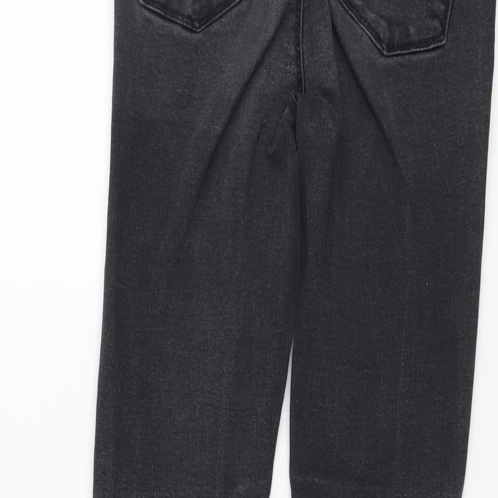 Denim & Co. Womens Grey Cotton Skinny Jeans Size 8 L28 in Regular Button - Colour muted on knee