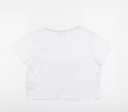 Womens UK Size L Brave Soul White Basic T-Shirt