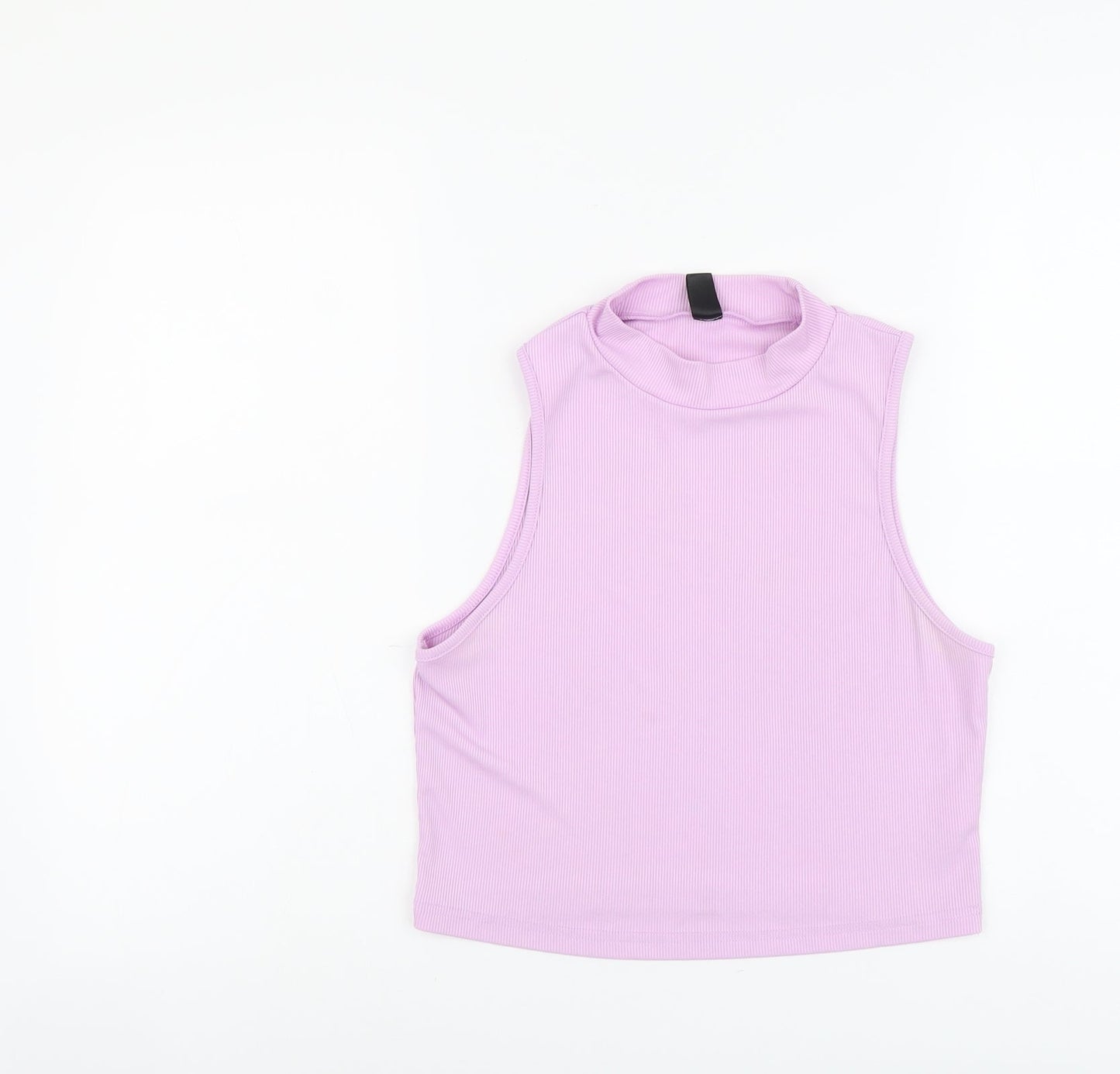 SheIn Womens Purple Polyester Basic Tank Size XL Mock Neck