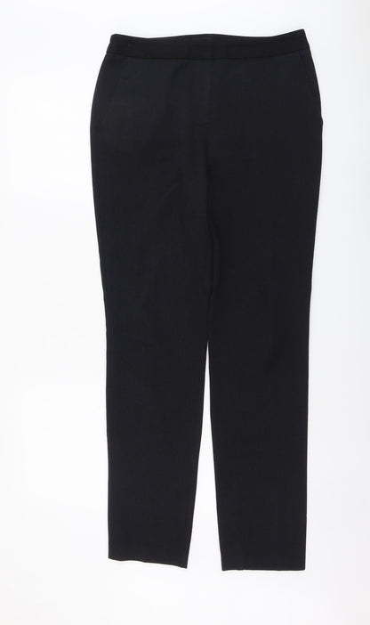 Womens UK Size 10 Papaya Regular Fit Chino Black Trousers