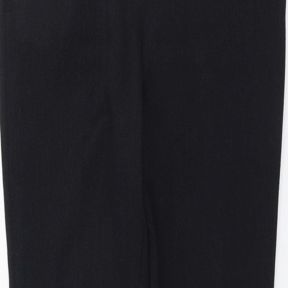 Womens UK Size 10 Papaya Regular Fit Chino Black Trousers