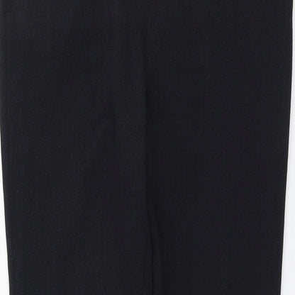 Womens UK Size 10 Papaya Regular Fit Chino Black Trousers