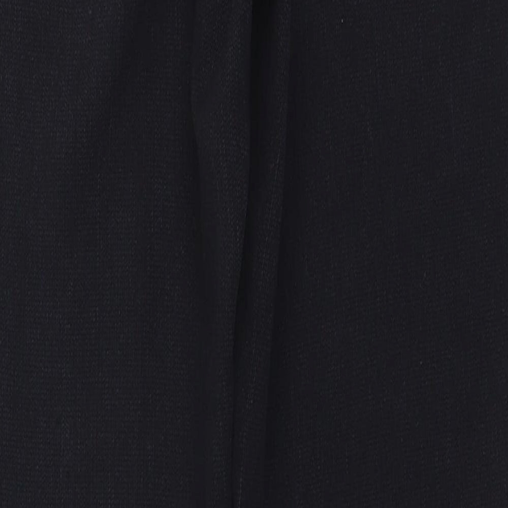 Womens UK Size 10 Papaya Regular Fit Chino Black Trousers