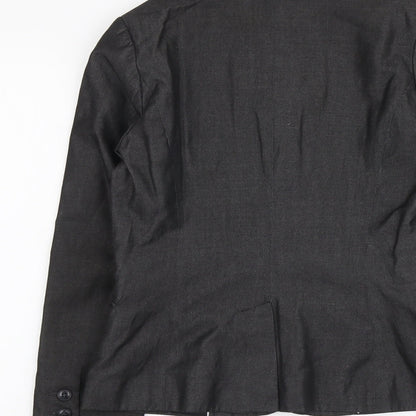 H&M Womens Grey Polyester Jacket Blazer Size S