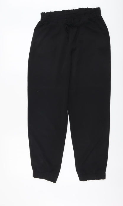Womens UK Size 8 Papaya Regular Fit  Black Trousers