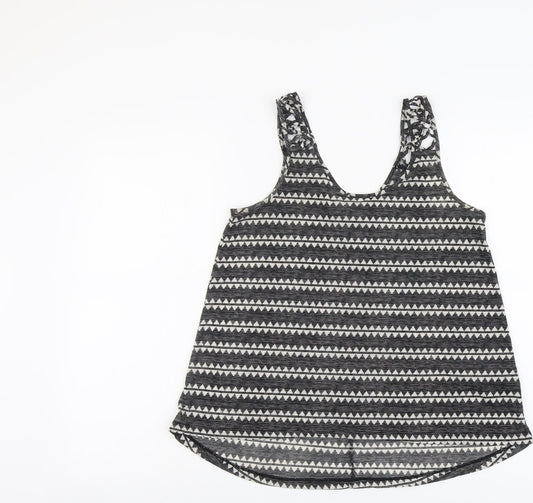 Womens UK Size S H&M Black Basic Tank