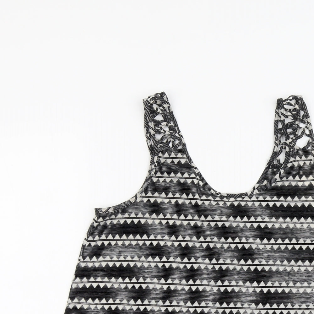 Womens UK Size S H&M Black Basic Tank
