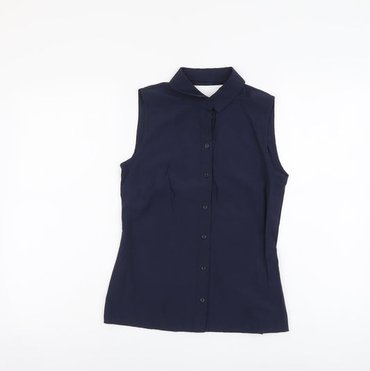 Womens UK Size 4 Atmosphere Blue Basic Tank