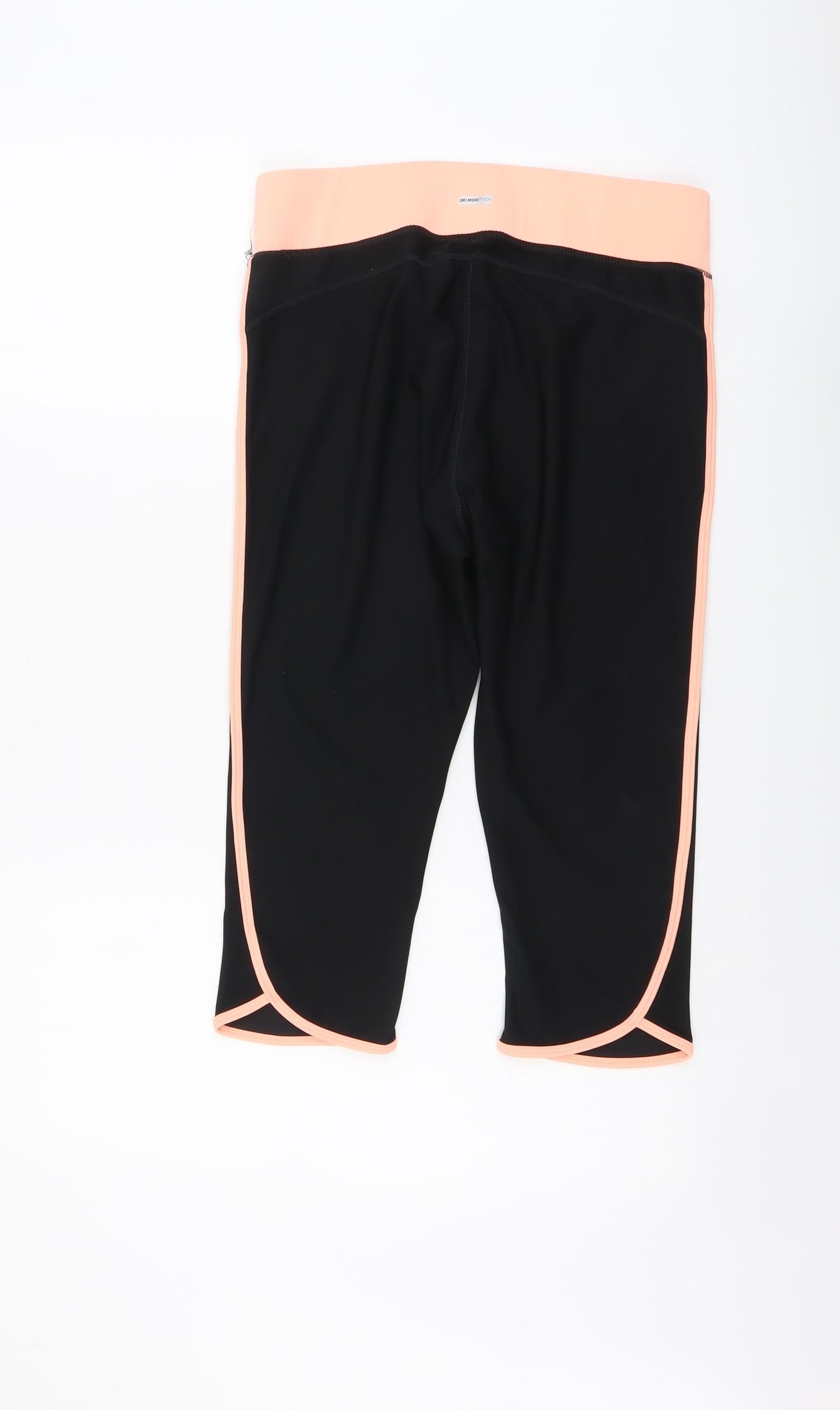 Athletic Works Womens Black Polyester Cropped Leggings Size M L18 in Regular Pullover