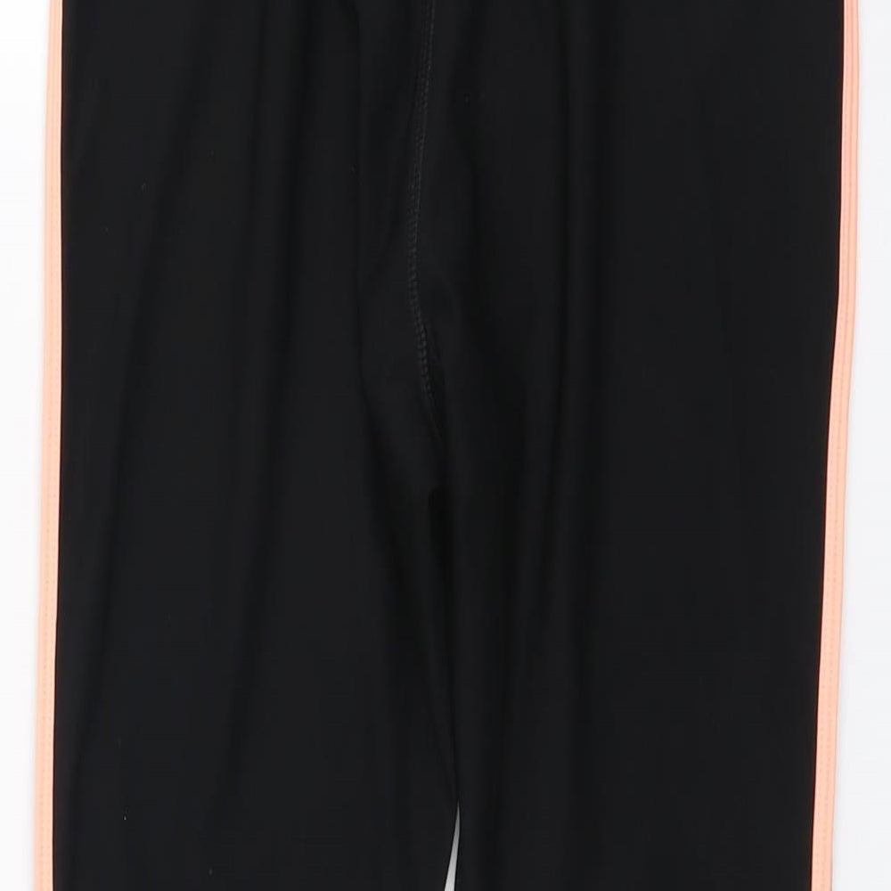Athletic Works Womens Black Polyester Cropped Leggings Size M L18 in Regular Pullover