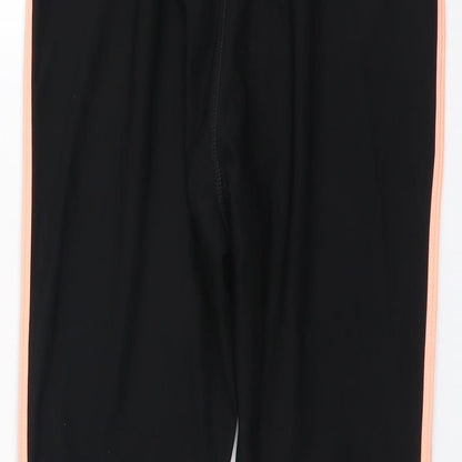 Athletic Works Womens Black Polyester Cropped Leggings Size M L18 in Regular Pullover
