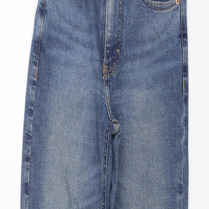 Topshop Womens Blue Cotton Skinny Jeans Size 24 in L27 in Regular Button