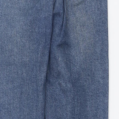 Topshop Womens Blue Cotton Skinny Jeans Size 24 in L27 in Regular Button