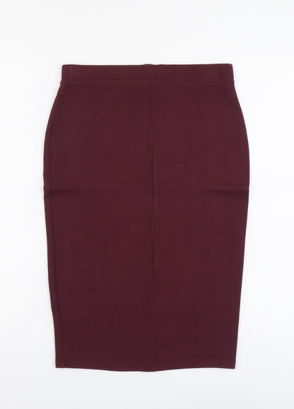 F&F Womens Red Viscose Bandage Skirt Size 8