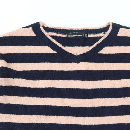 Womens UK Size L Nina Leonard Blue Pullover Jumper