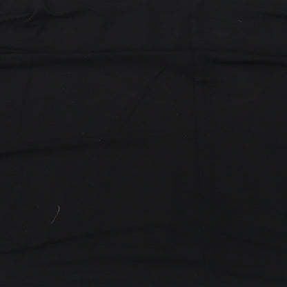 Lipsy Womens Black Viscose Basic Blouse Size 10 Round Neck