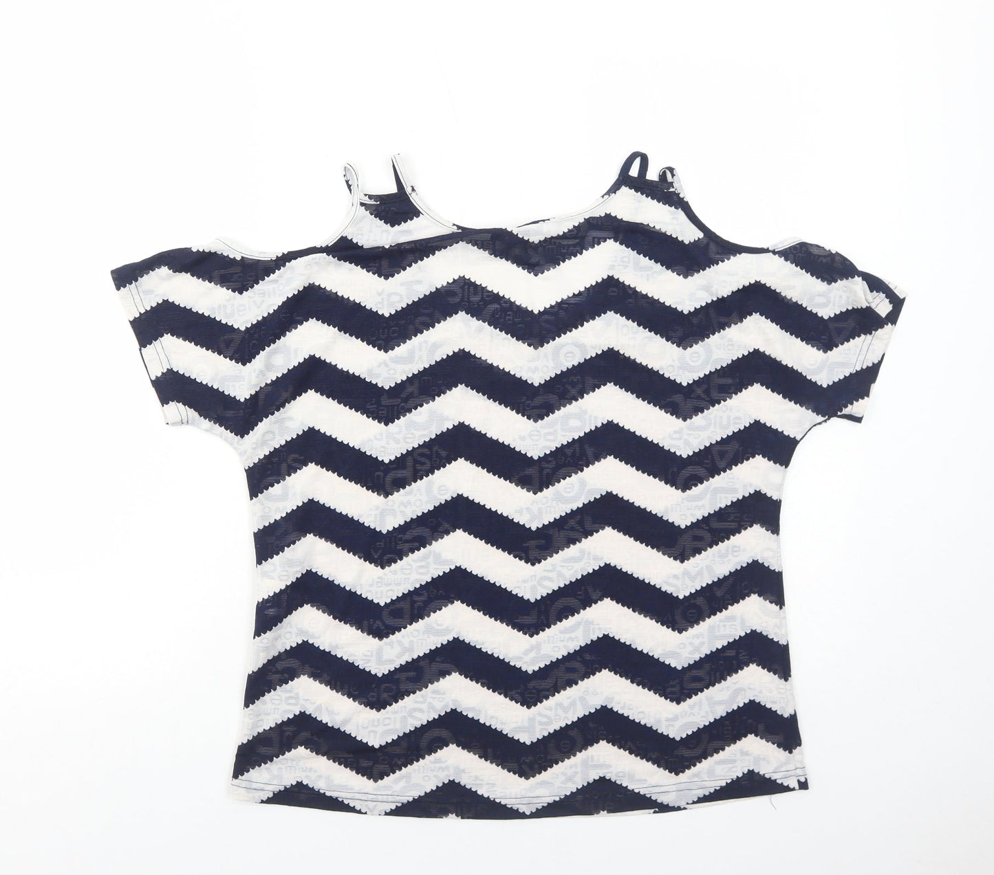 Womens UK Size 8 Izabel London Blue Basic T-Shirt