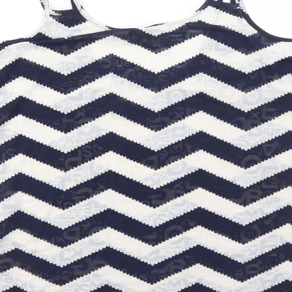 Womens UK Size 8 Izabel London Blue Basic T-Shirt