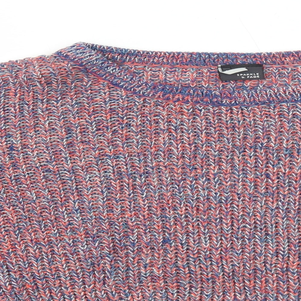 Womens UK Size S Sparkle & Fade Multicoloured Pullover Jumper